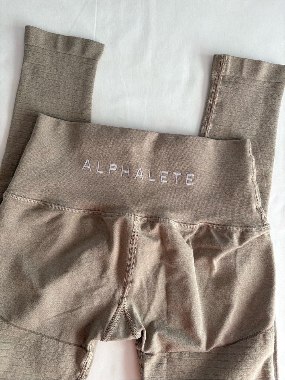 Alphalete Taupe Revival Seamless Panelled Leggings XS